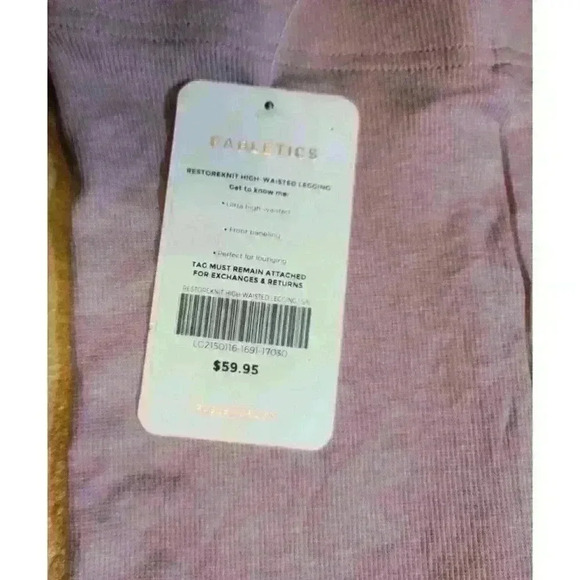 Fabletics Restoreknit High-waisted leggings Small 6 trail dust rose pink New - Picture 4 of 9